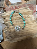 Beads & flower bracelet
