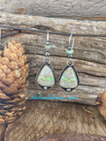 Minty Royston Ribbon turquoise pinecone earrings