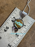 #8 turquoise necklace w/flower
