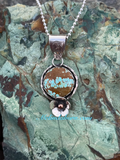 #8 turquoise necklace w/flower