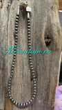 6 mm Sterling silver Cowgirl Pearl necklace