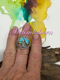 R177, size 9 #8 turquoise
