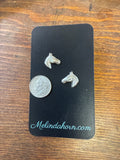 Horse head stud earrings