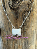 White Buffalo bar necklace
