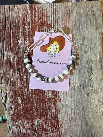 White Buffalo &Cow Chain bracelet