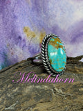 R141, size 6 1/2, Kingman turquoise ring