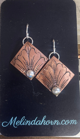 Copper Petal earrings