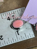 Pink conch earrings