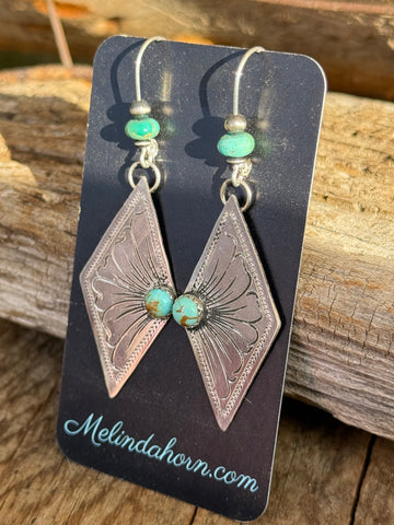 Sterling Diamonds & turquoise