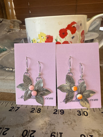 Sterling 1 1/4” Pony Petal earrings