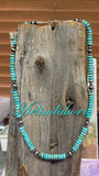 Kingman turquoise beaded necklace