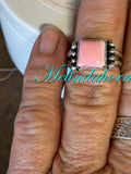 R 145, size 8 pink conch ring