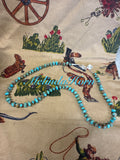 TQ8, Kingman turquoise beaded necklace