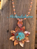 CP2, copper Dahlia & #8 turquoise