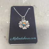 3/4” Western Flower Sterling silver