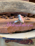 R41,size 6 1/2, pink conch ring