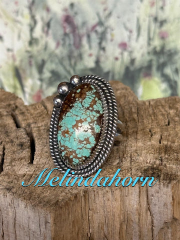R161, #8 turquoise ring