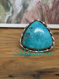 R115,Icy Blue Kingman turquoise ring size 10 1/2