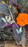 Butterfly necklace and earring set