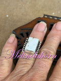 R159, size 8 1/4, White Buffalo ring