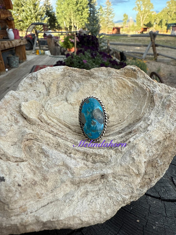 Oval Persian turquoise ring