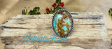 R23,#8 turquoise ring size 10 1/2