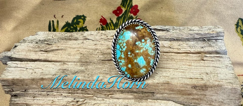 R23,#8 turquoise ring size 10 1/2