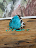 R115,Icy Blue Kingman turquoise ring size 10 1/2