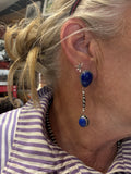 Custom lapis wedding earrings