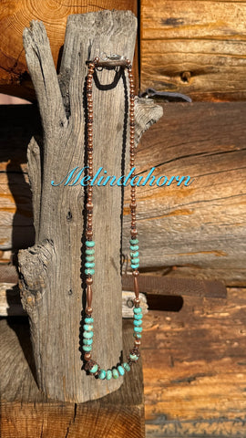 CP1, 22” copper and Kingman necklace