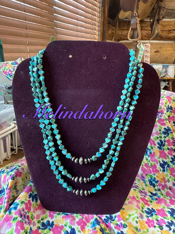 Tiny turquoise heart necklace
