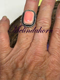 R17, Size 8,pink conch ring