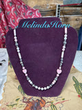 Pink 2 Pink conch beaded necklace