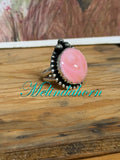 R68, round pink conch ring