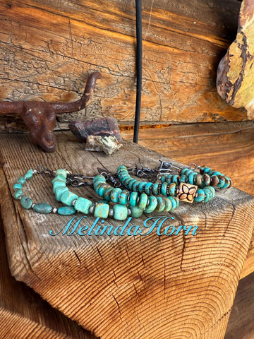 Cow Chain &Turquoise bracelets