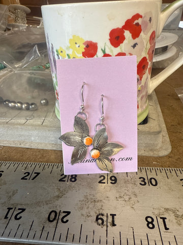 Sterling 1 1/4” Pony Petal earrings