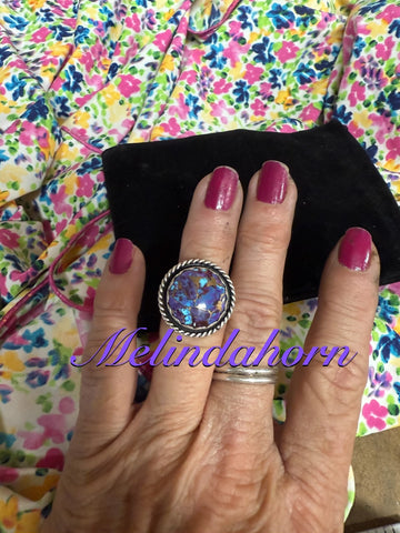 Purple round Mohave ring