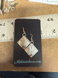Mountain Petal square earrings