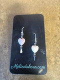Pink Conch heart earrings