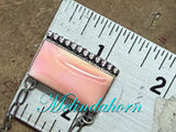 Pink conch bar necklace