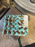 Hoop earrings w/#8 turquoise