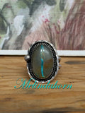 R12, Royston Ribbon turquoise ring