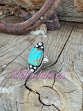 R114,Kingman turquoise size 8 ring