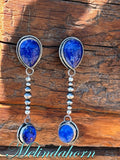 Custom lapis wedding earrings