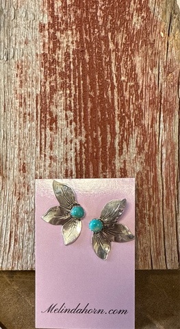 Sterling 1 1/4” Pony Petal stud earrings