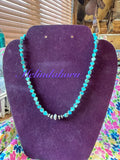Tiny turquoise heart necklace