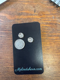 Sterling silver flower stud earrings