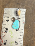 Ivory and Kingman turquoise earrings