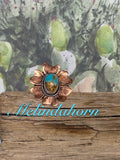R43,Copper Western flower ring
