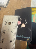 Pink Conch heart earrings